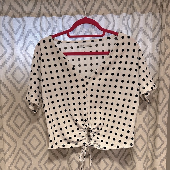 Zara Tie Front Blouse - Picture 1 of 5